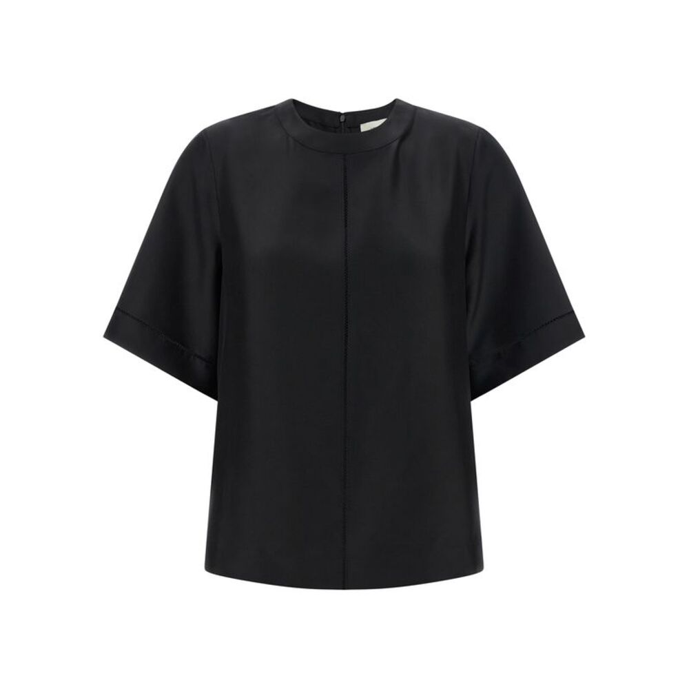 Loulou De Saison Black Silk Women's Shirt
